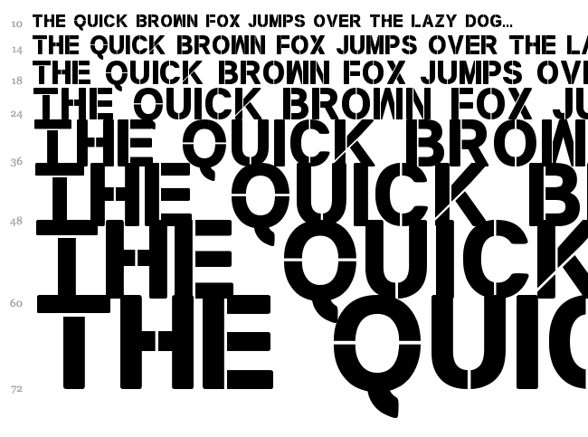 New Stencil TFB font waterfall